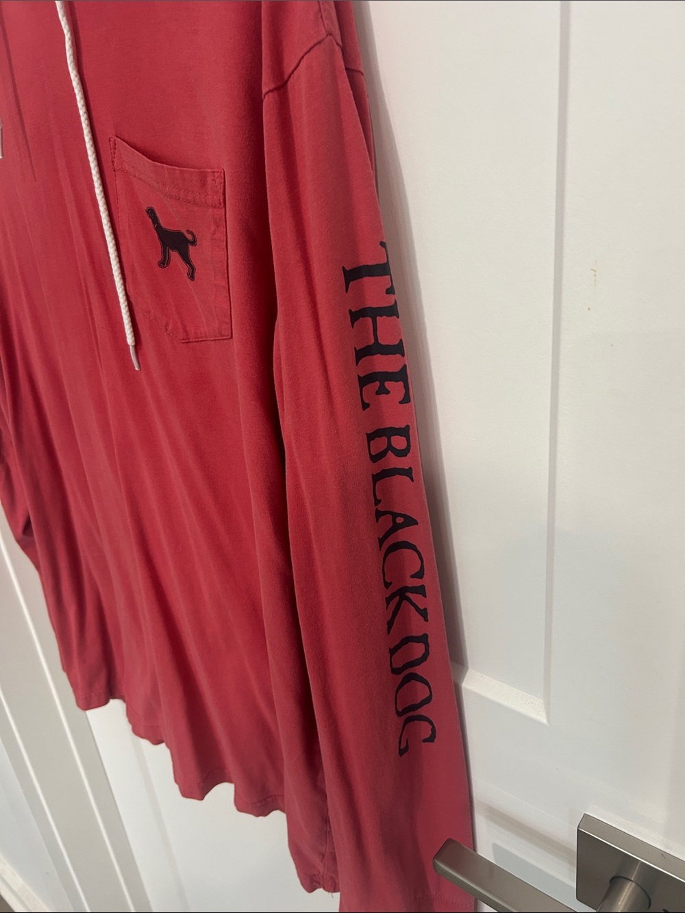 Men's The Black Dog Coral Long-Sleeve Hooded Pocket Shirt XL - Picture 2 of 7